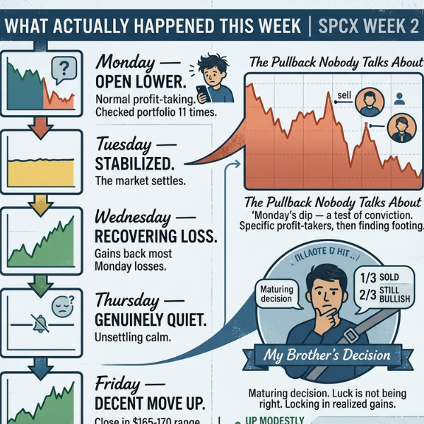 SPCX Week 2: My Brother Sold a Third of His Shares what actually happened this week