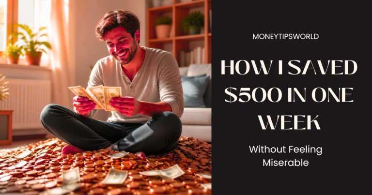 how i saved $500 in one week